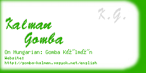 kalman gomba business card